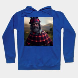 Scottish Highlander in Clan Tartan Hoodie